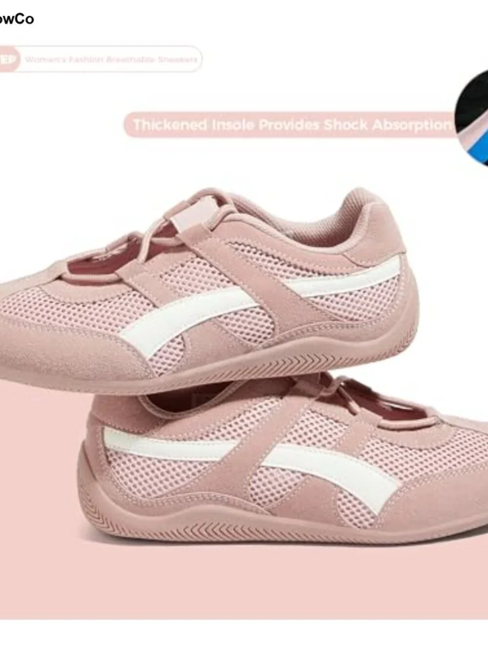 Women's Retro Fashion Sneakers - Lightweight Mesh Walking Shoes, Slip-Resistant